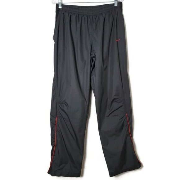 Nike Gray Storm Fit Windbreaker Mesh Lined Track Pants Side Zippers Large - Picture 1 of 10